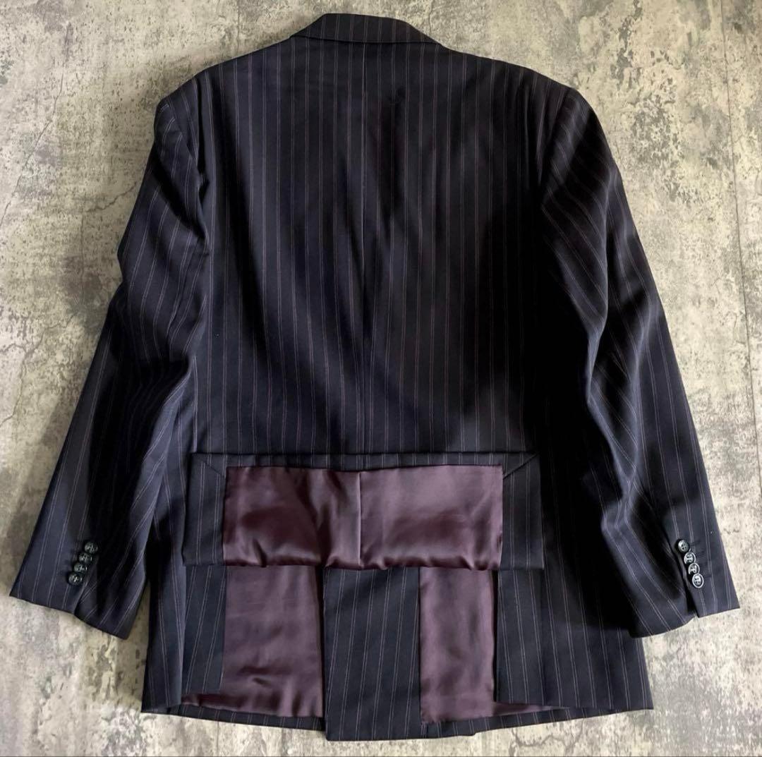 至高 極上ウール ピンクストライプ VERSACE ネクタイ ダブルスーツ