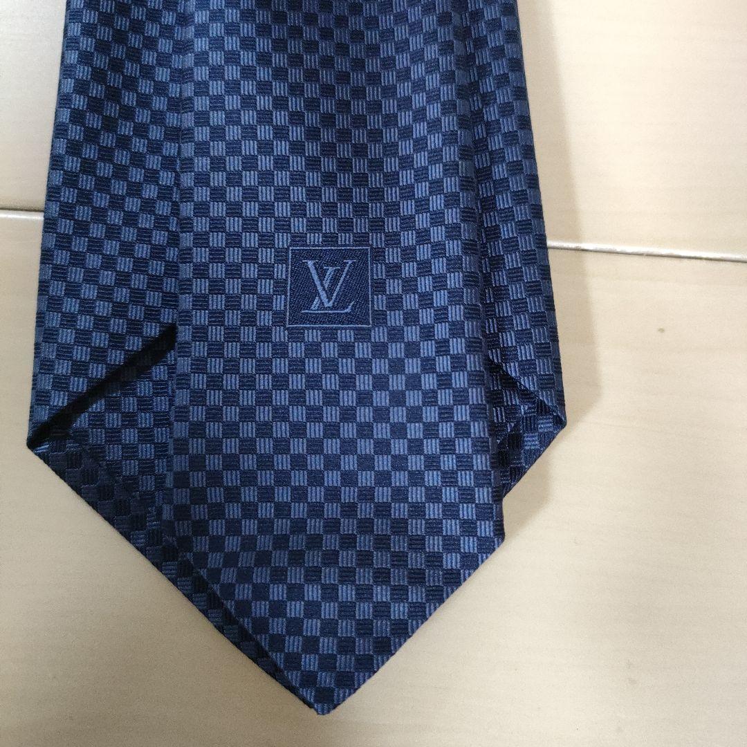 【Hana】LOUIS VUITTON ネクタイ マイクロダミエ柄