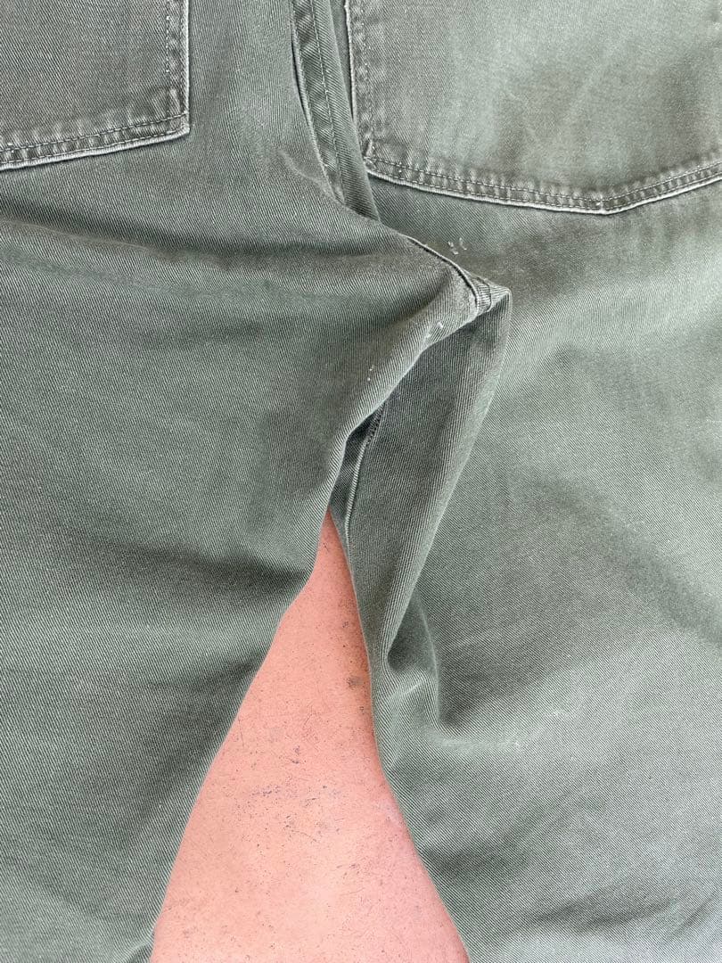 60s US ARMY OG107 ベイカーパンツ　着画あり