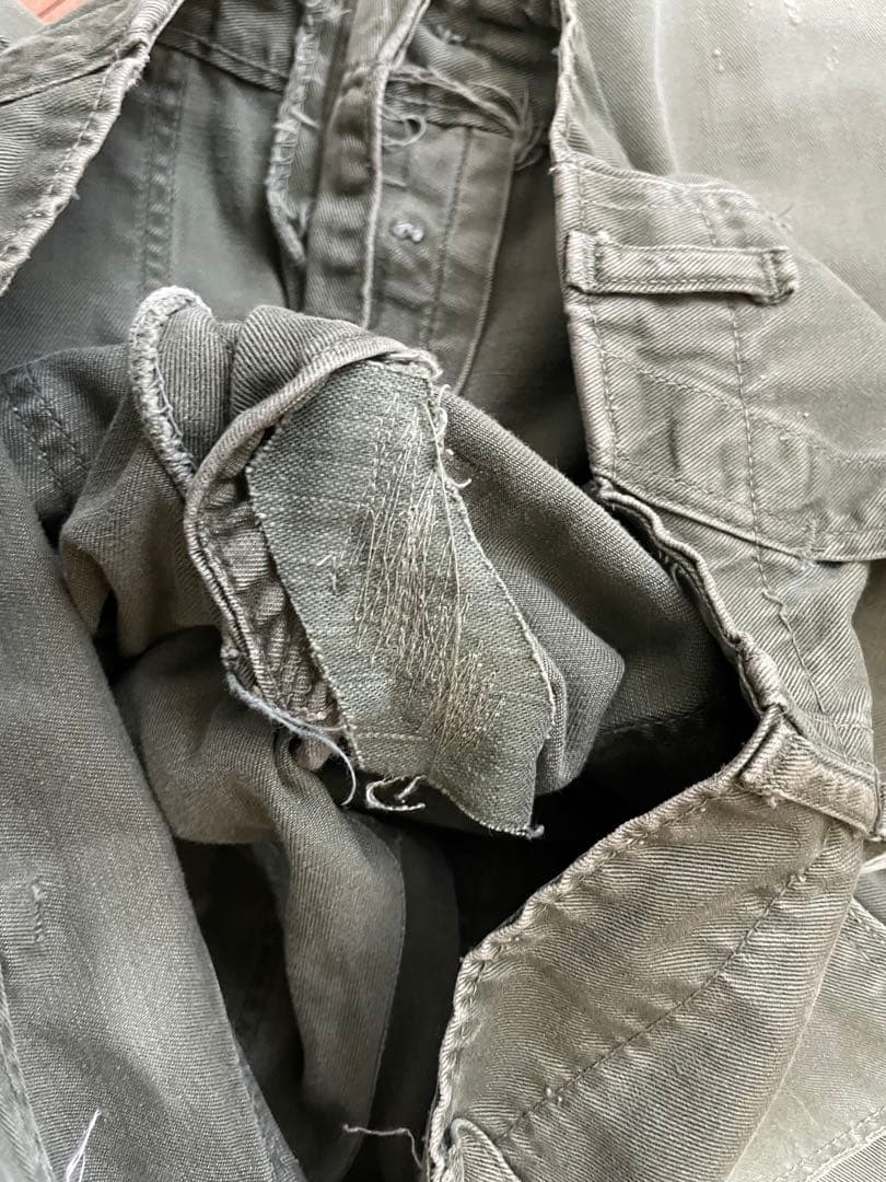 60s US ARMY OG107 ベイカーパンツ　着画あり