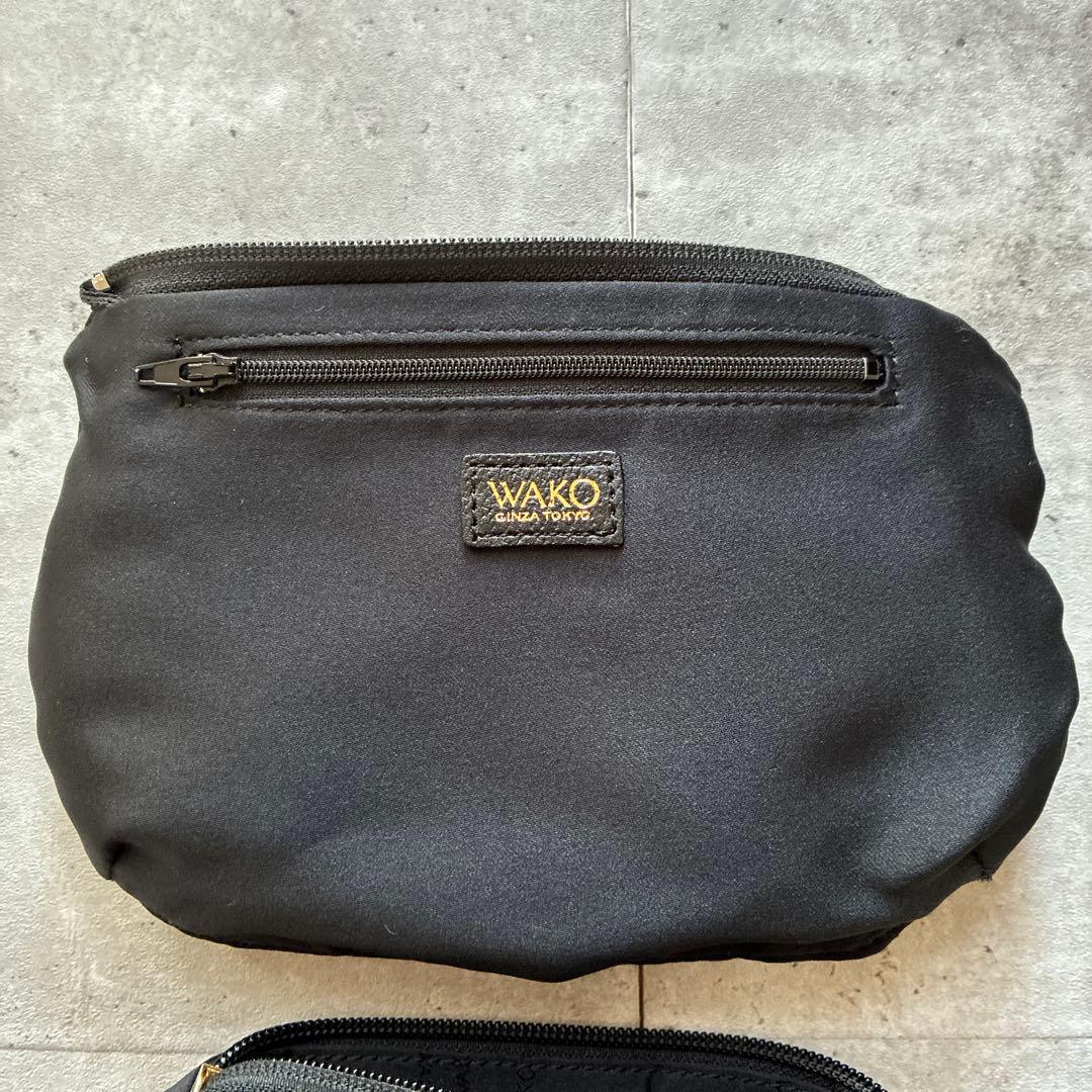 WAKO GINZA TOKYO 和光　ショルダーバッグ 3連ポーチ　黒