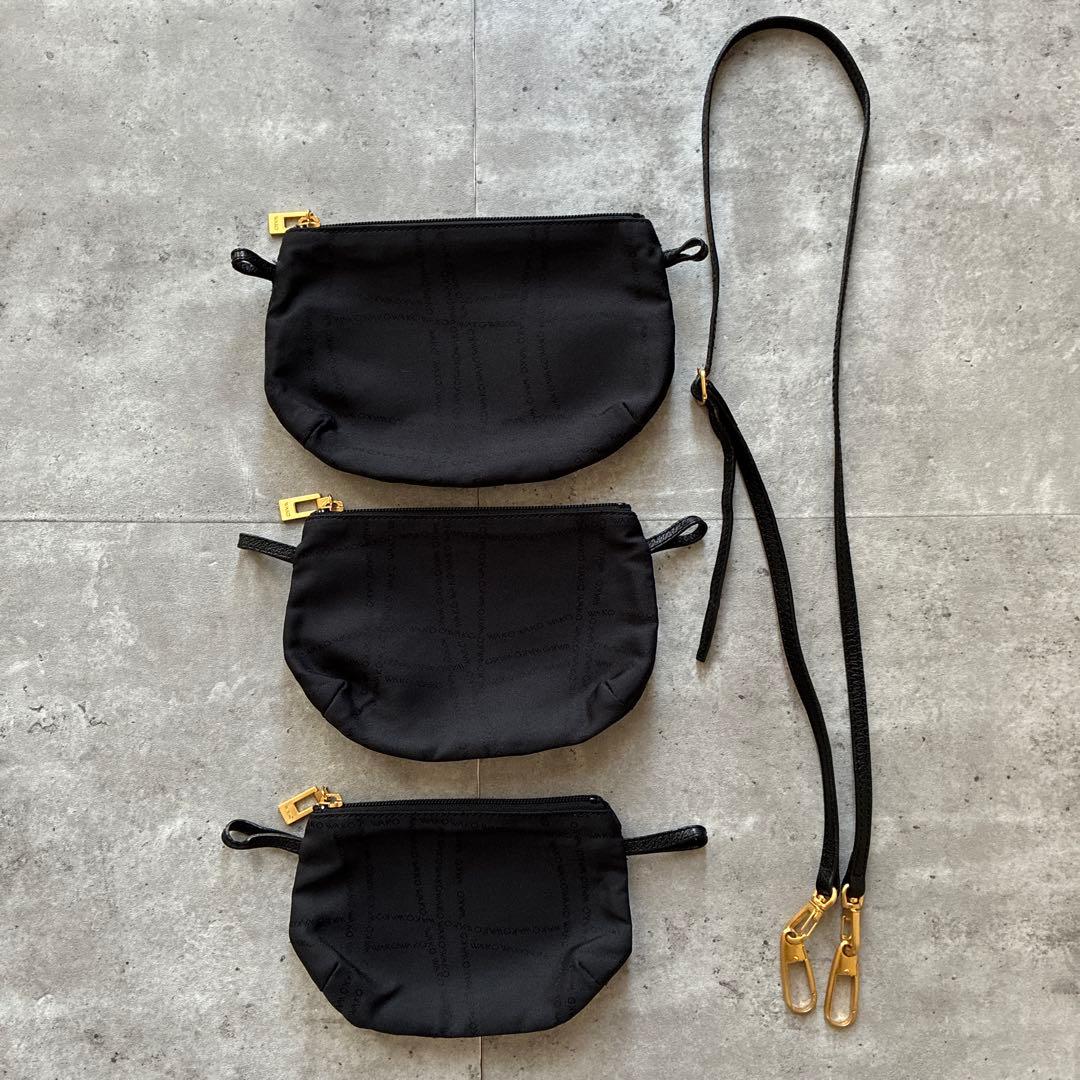 WAKO GINZA TOKYO 和光　ショルダーバッグ 3連ポーチ　黒