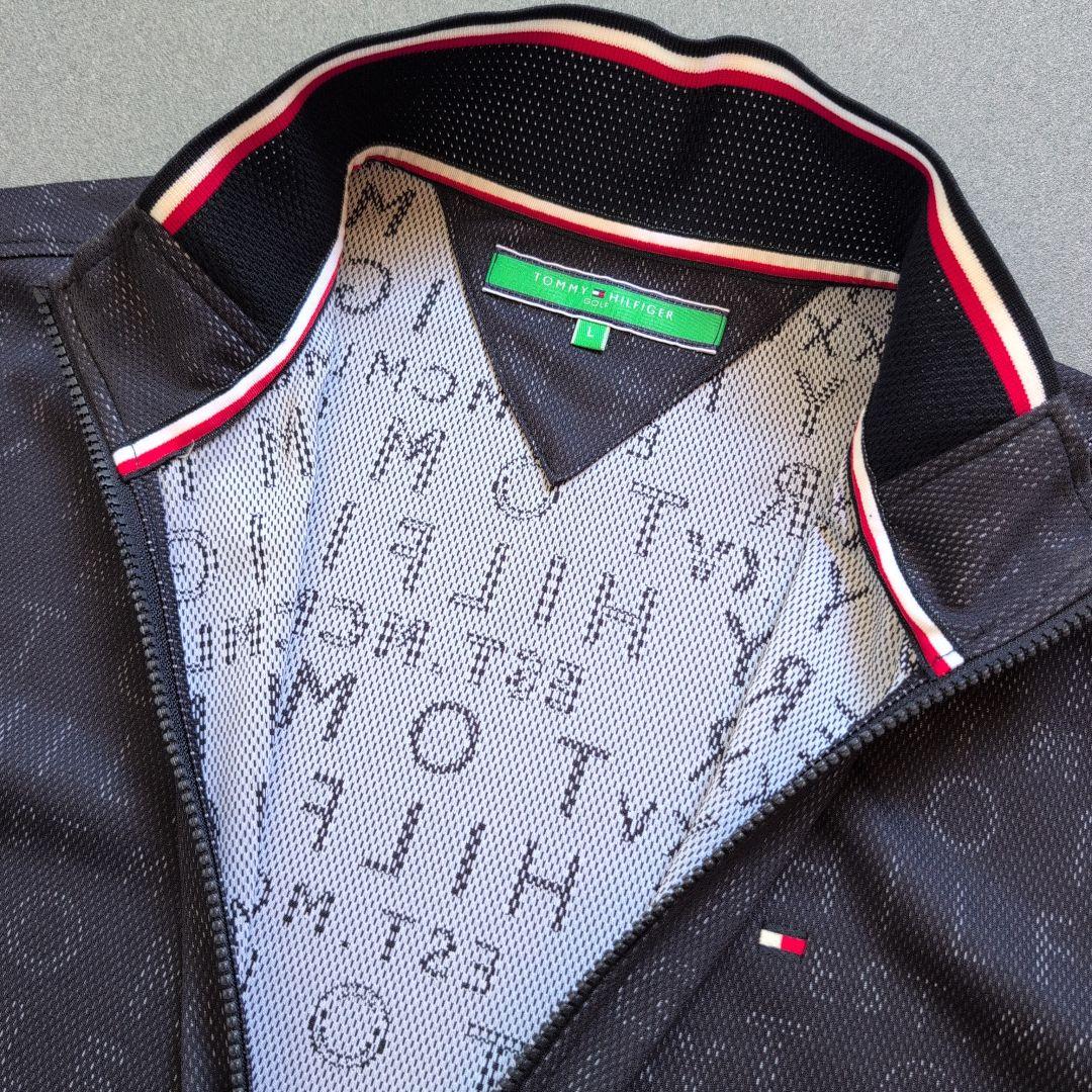 【極美品】トミーヒルフィガーゴルフ　フルジップジャケットメッシュモノグラム　L