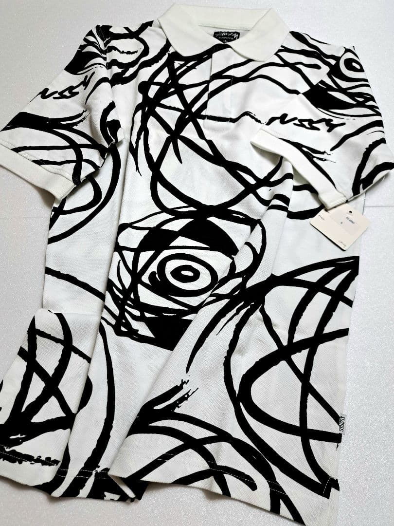 【ゴルフ・S新品 】Stüssy × FL アトミックリング ポロシャツ 白