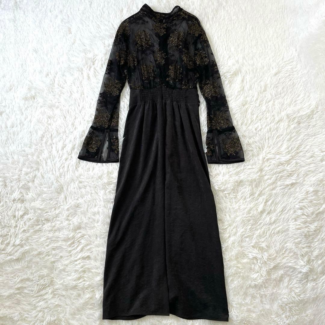 【美品】Ameri FLOWER LACE DRESS インナーキャミ欠品 M