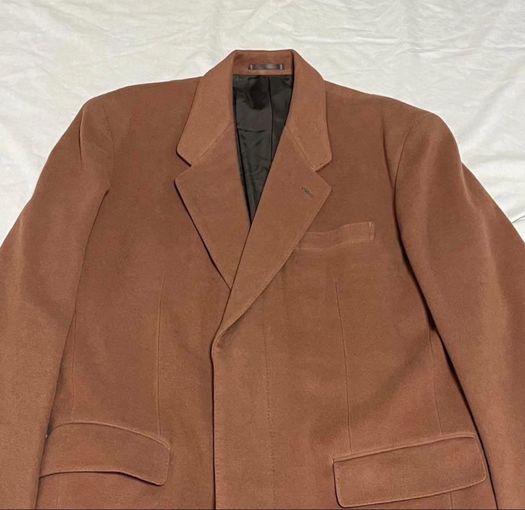 テツ コムサデモード　ロングチェスターコート　マキシ丈　カシミヤ40% XL