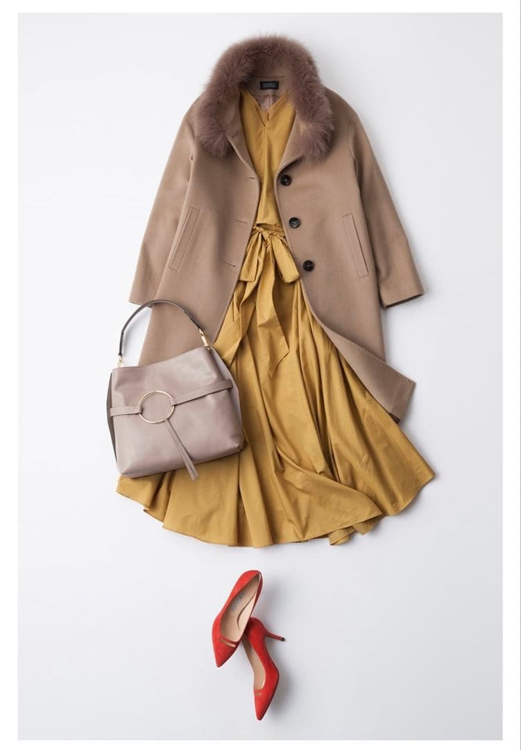 【美品】BARNEY'S NEW YORK コート フォックスファー Sサイズ