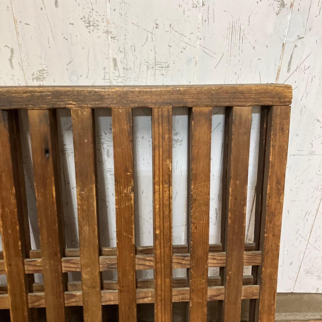 B-2 昭和レトロ 木製 帳場囲い 帳場格子 折りたたみ式 フェンス 間仕切り