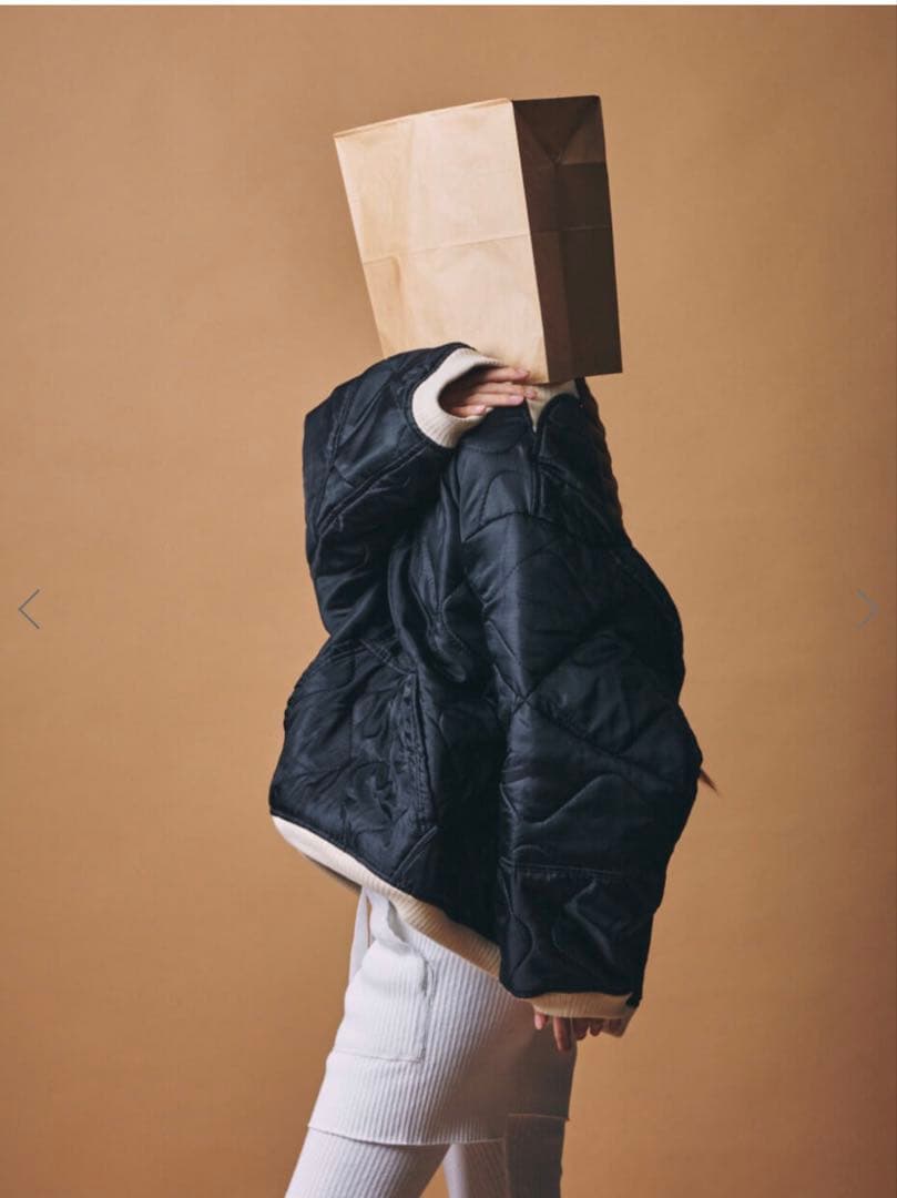 m.u × PRE_QUILTING LONG PULLOVER BK