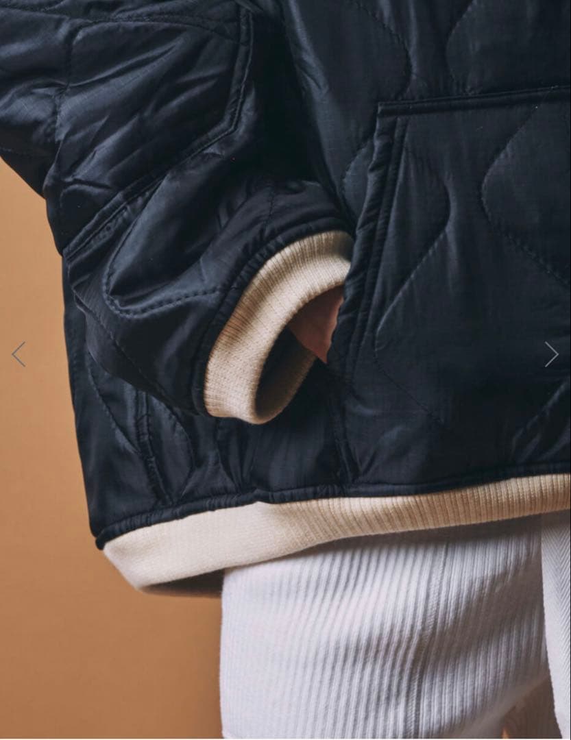 m.u × PRE_QUILTING LONG PULLOVER BK