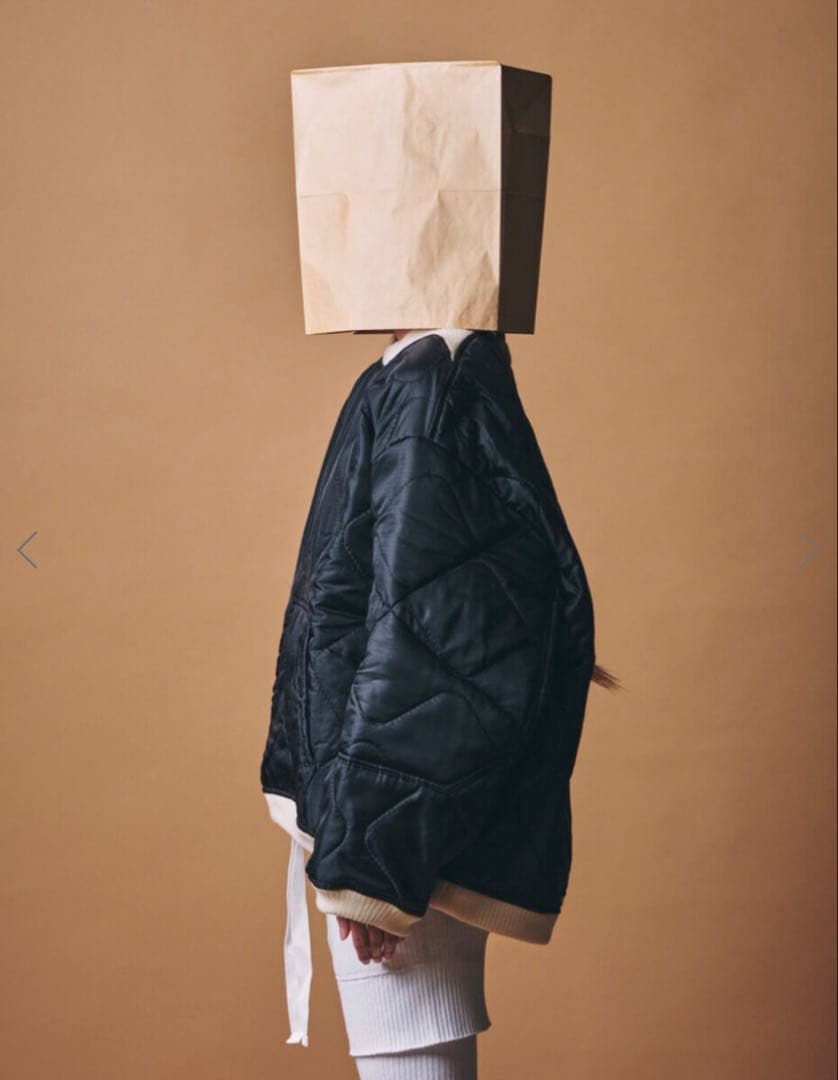 m.u × PRE_QUILTING LONG PULLOVER BK