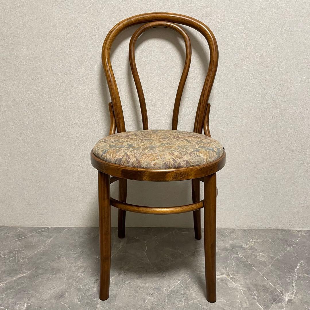 英国アンティーク調　① 無垢ベントウッドチェア 曲木　椅子　リビングチェア