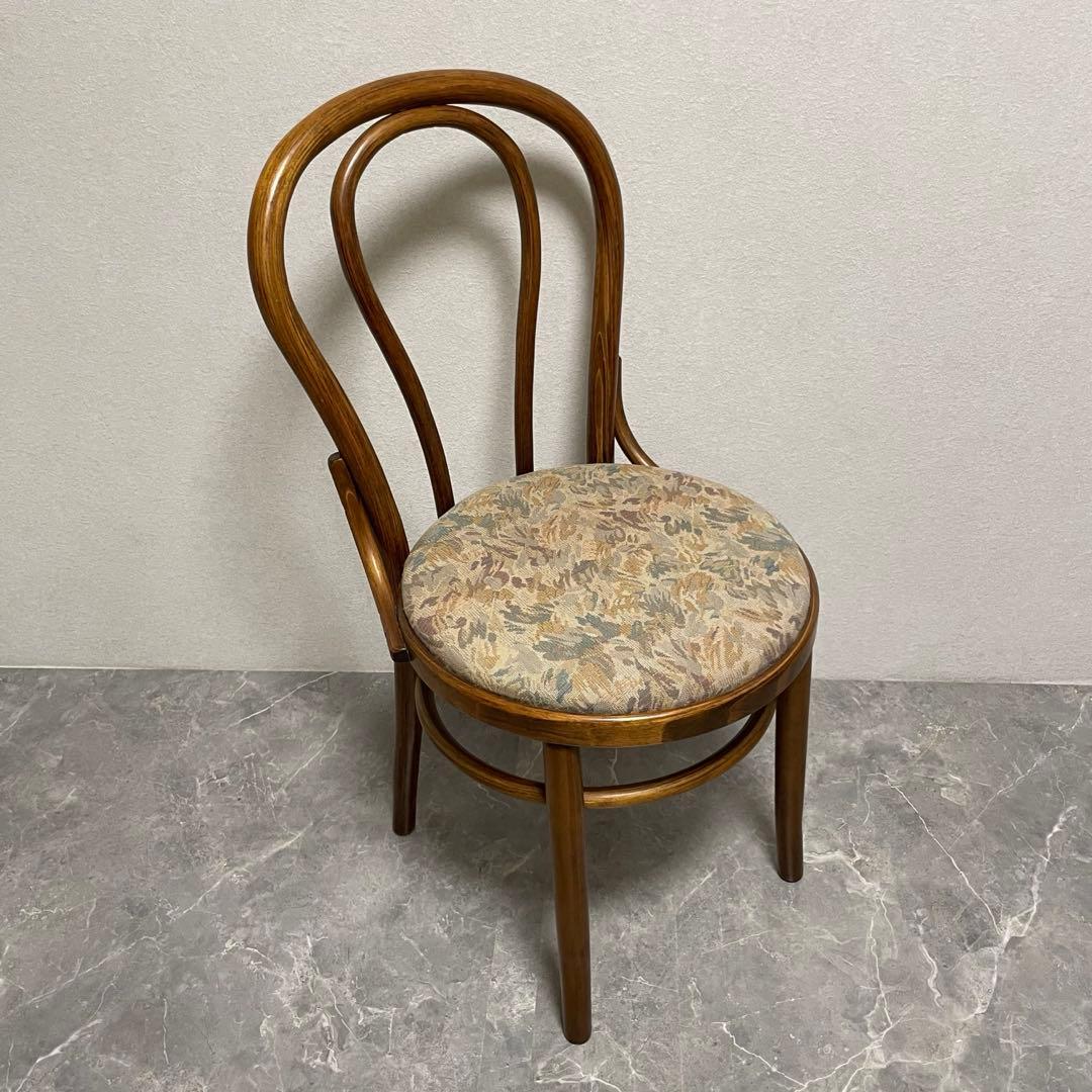 英国アンティーク調　① 無垢ベントウッドチェア 曲木　椅子　リビングチェア