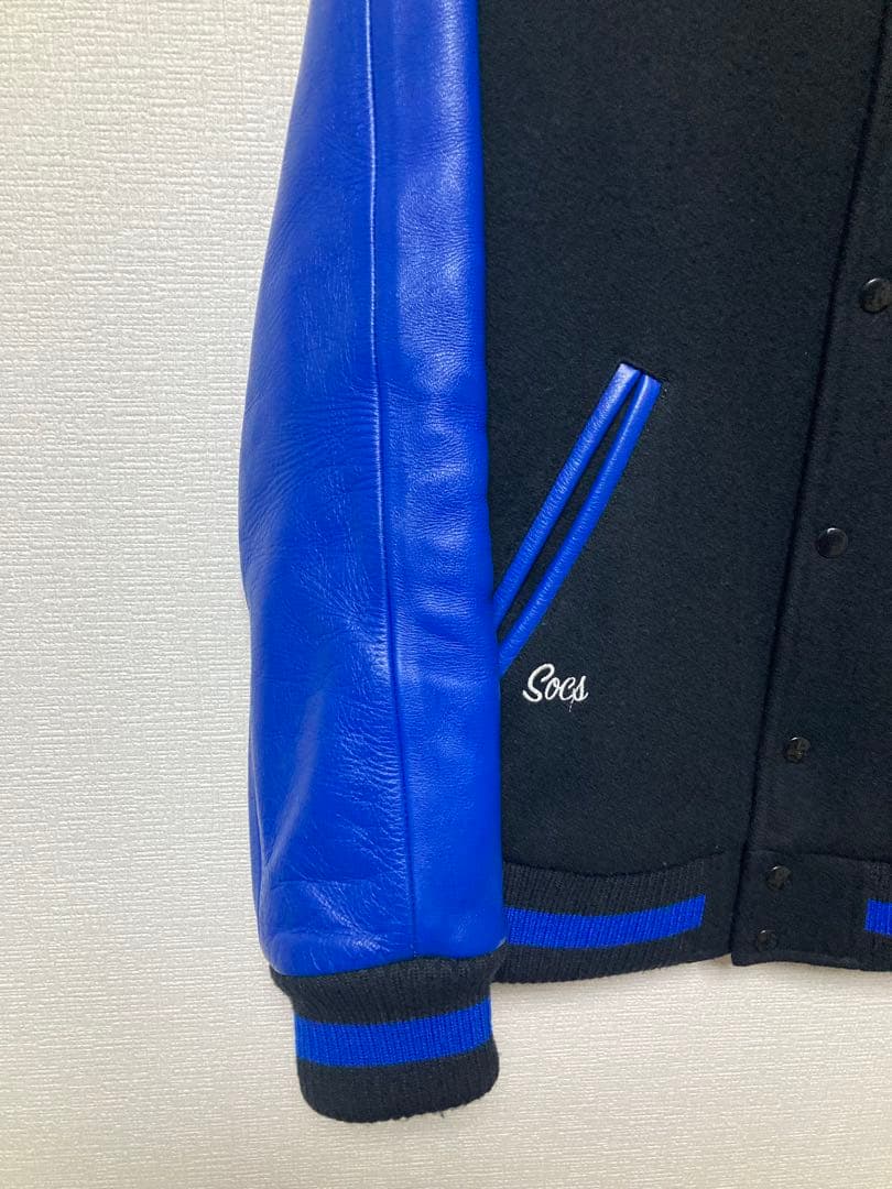 BEDWIN スタジャン　アワードジャケット　ベドウィン　青黒メルトン　野村訓市