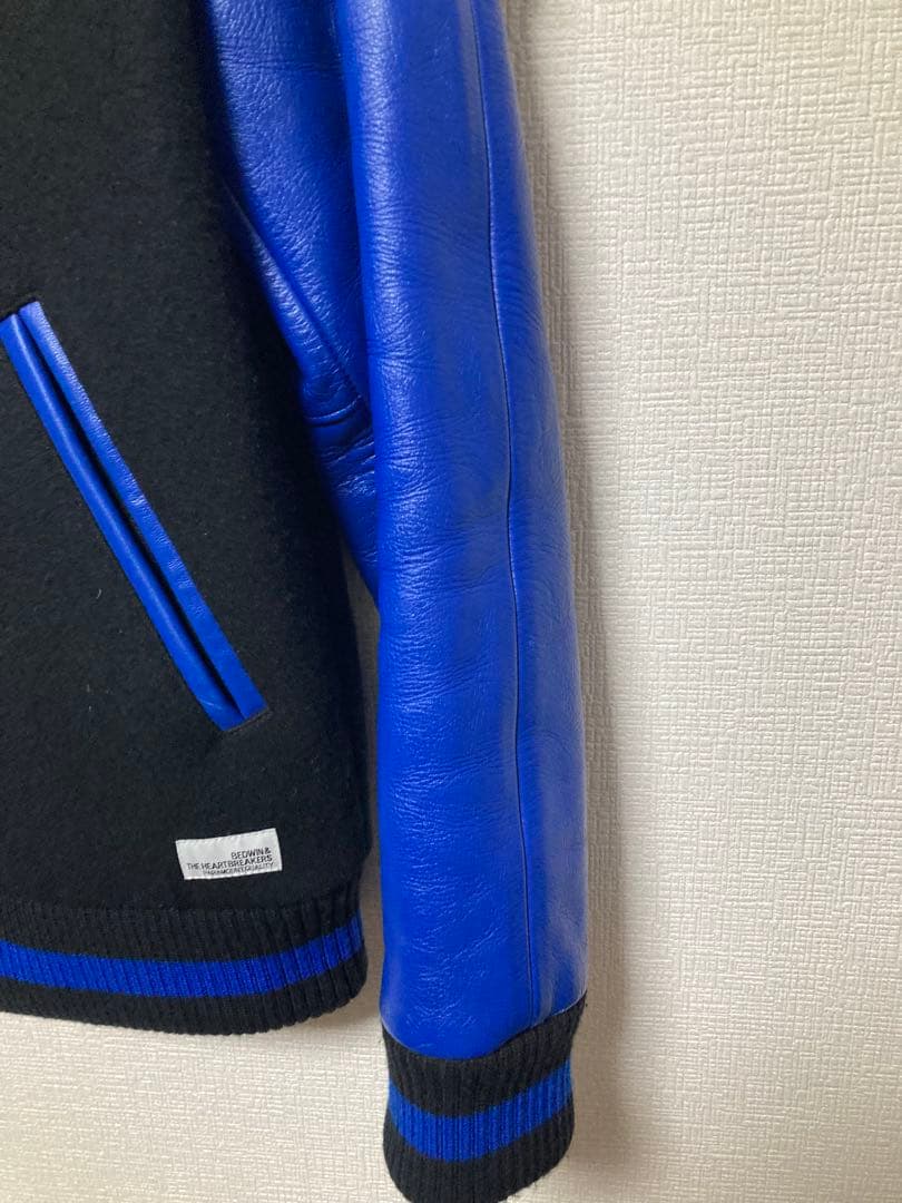BEDWIN スタジャン　アワードジャケット　ベドウィン　青黒メルトン　野村訓市