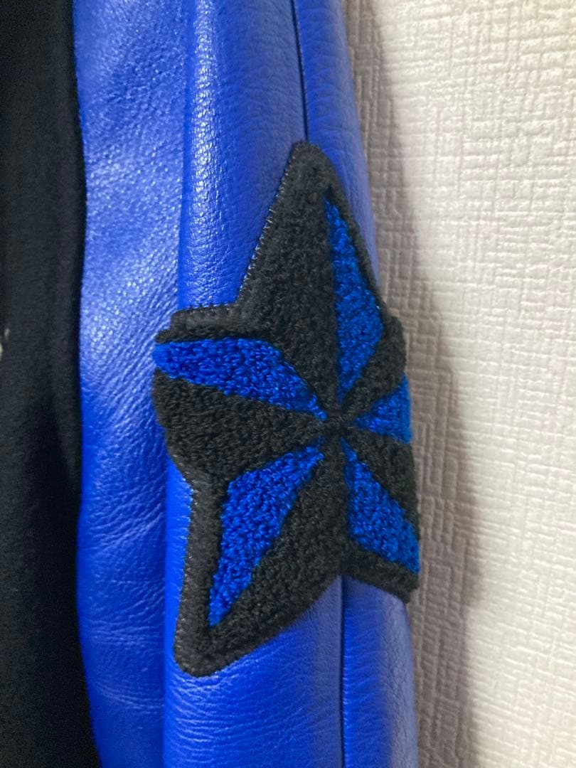 BEDWIN スタジャン　アワードジャケット　ベドウィン　青黒メルトン　野村訓市