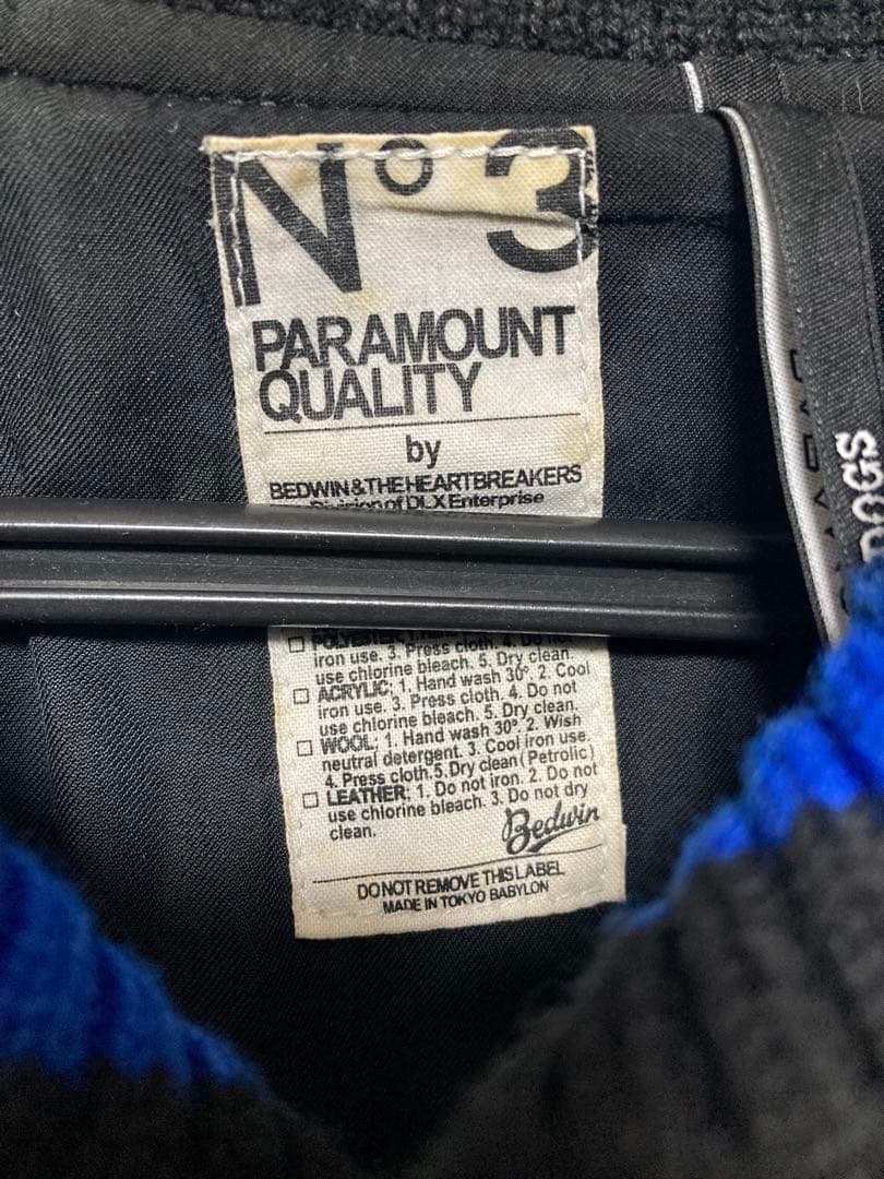 BEDWIN スタジャン　アワードジャケット　ベドウィン　青黒メルトン　野村訓市