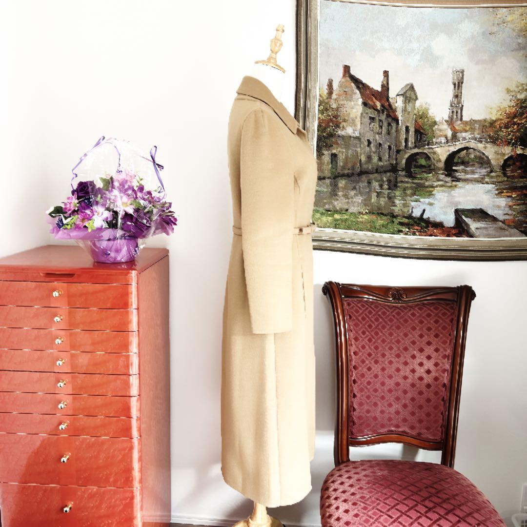 美品　VALENTINOヴァレンティノ ベルト付　ロング　コート キャメル