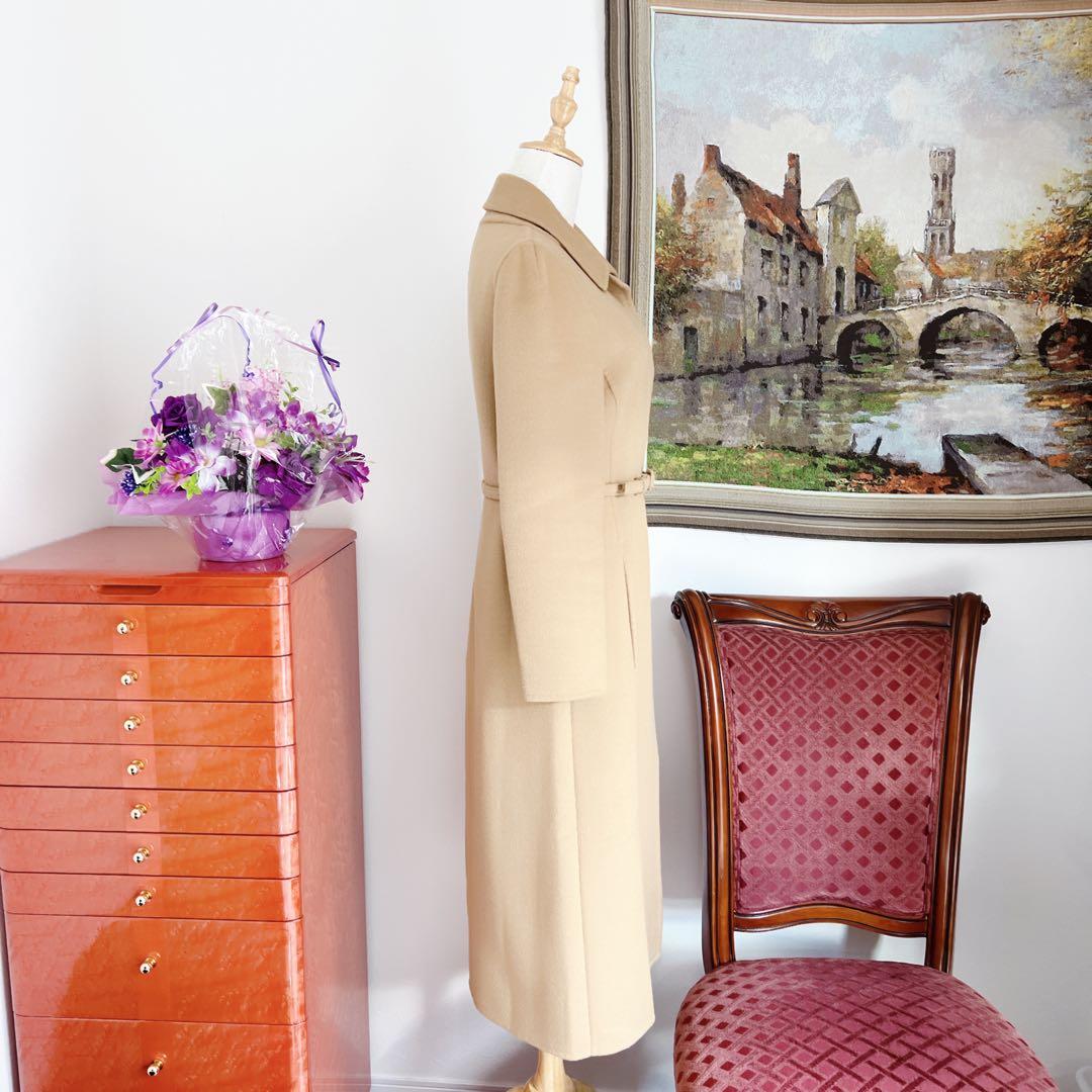 美品　VALENTINOヴァレンティノ ベルト付　ロング　コート キャメル