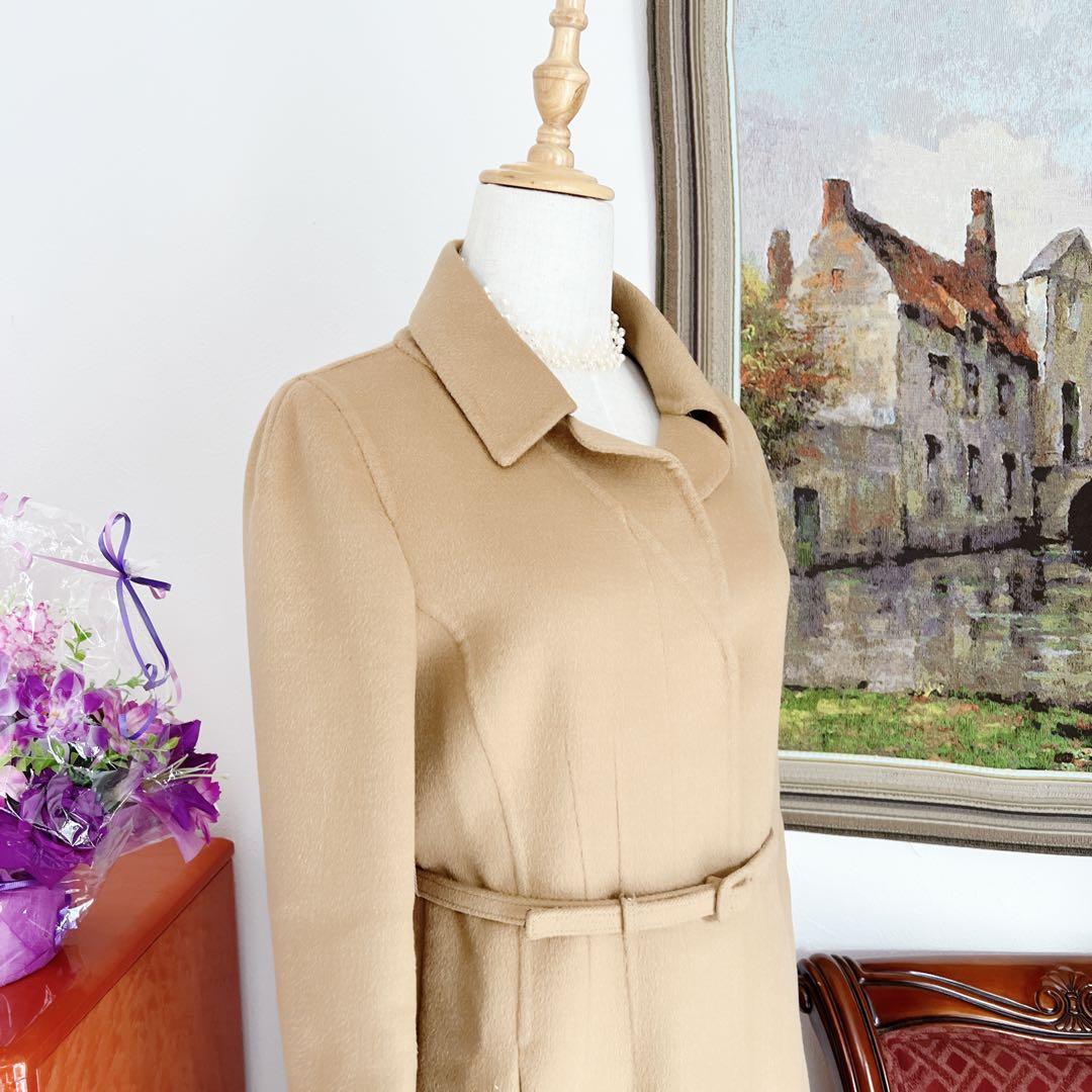 美品　VALENTINOヴァレンティノ ベルト付　ロング　コート キャメル