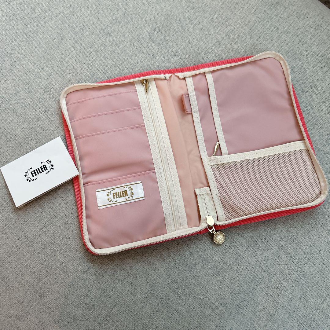 【美品】FEILER（フェイラー）ハイジ柄　母子手帳ケース ピンク
