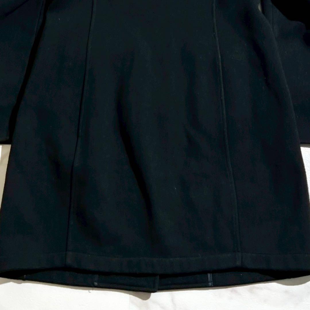 【美品/M】バーバリーロンドン ステンカラーコート ロング丈 メガチェック 黒