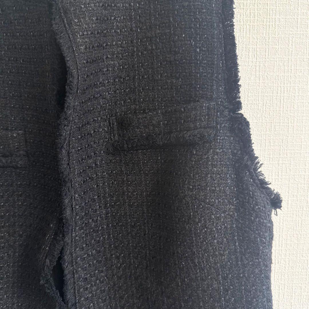 23区 24年製 大きいサイズ ファンシーツイード ジレ