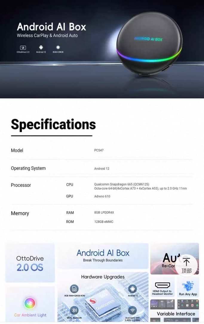 カーナビ ANDROID AI BOX OTTOCAST P3
