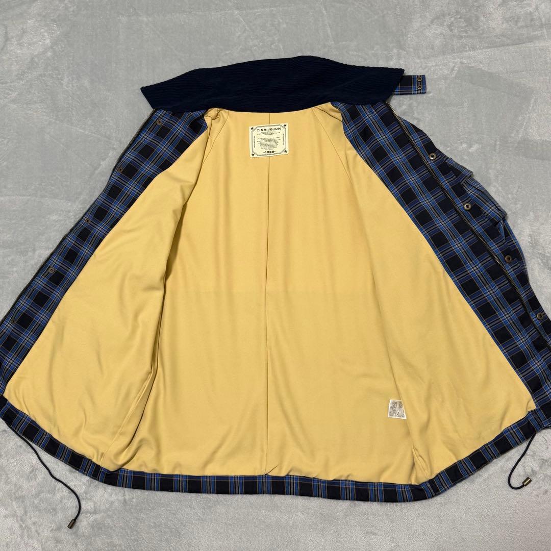 【完売品】TINA : JOJUN チェック柄　ハンティングジャケット　ブルー