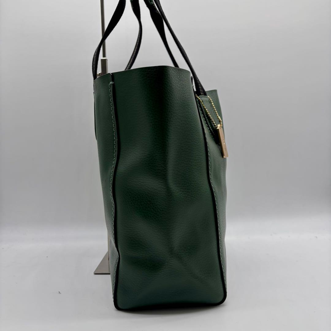 極美品✨COACH コーチ ダービー トートバッグ　レザー 大容量 グリーン