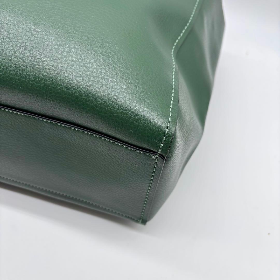 極美品✨COACH コーチ ダービー トートバッグ　レザー 大容量 グリーン