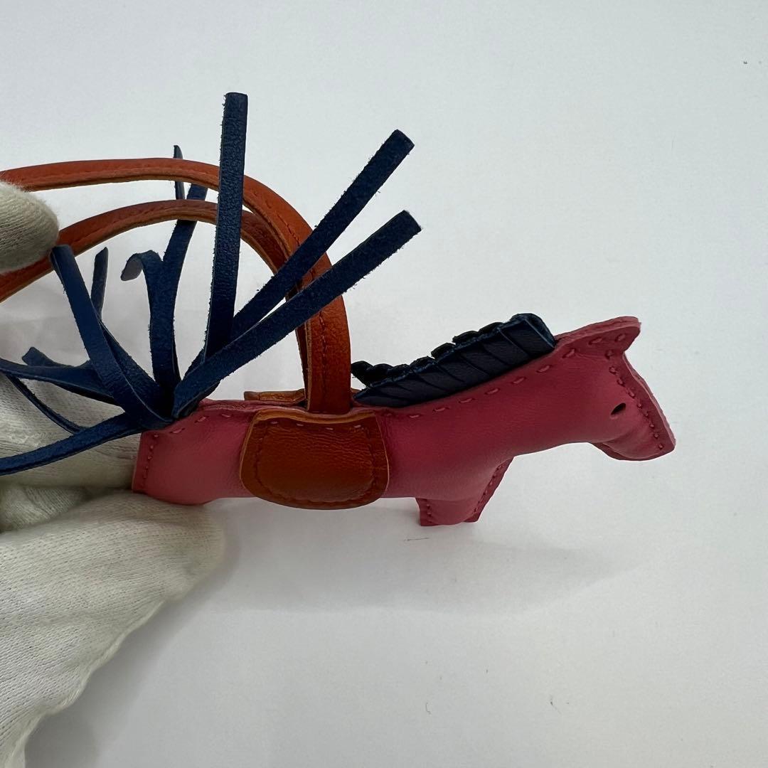 【極美品】エルメス チャーム ロデオ ペガサス レザー 馬 ホース