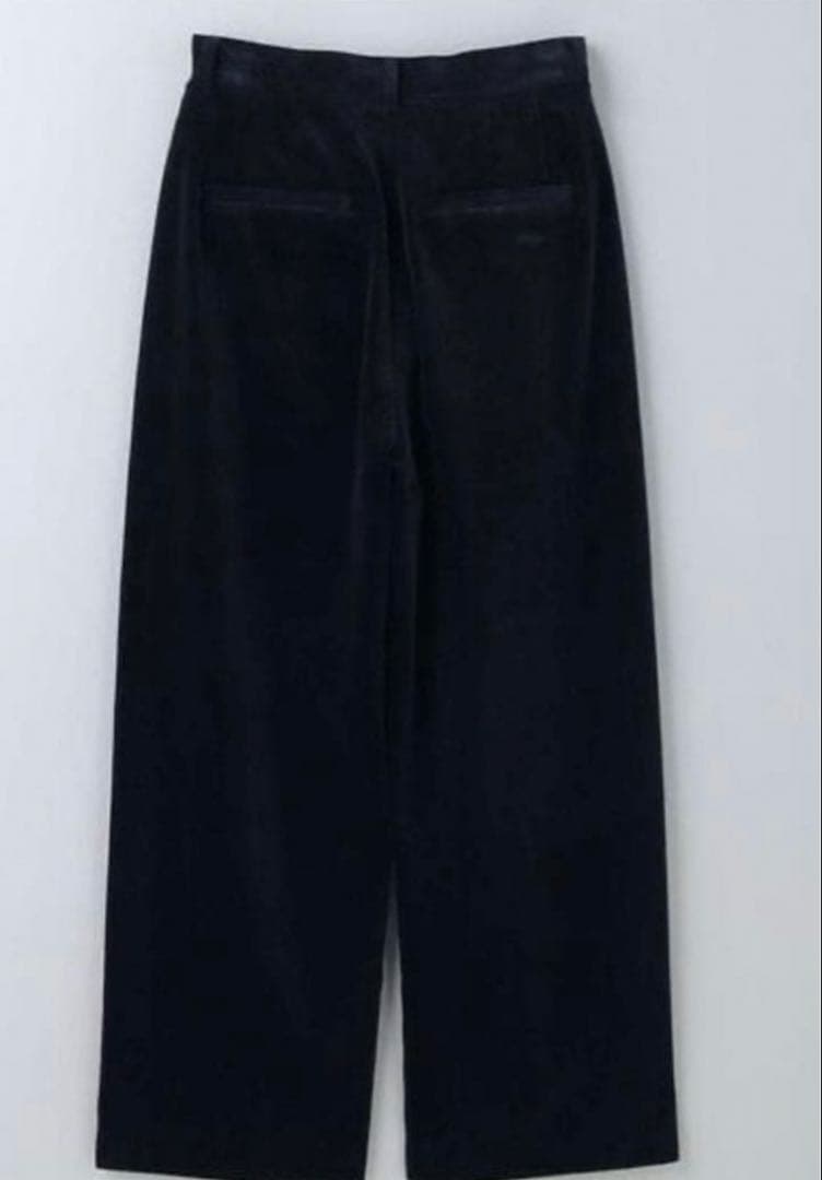 ネイビー コーデュロイ ワイドパンツ　roku 6