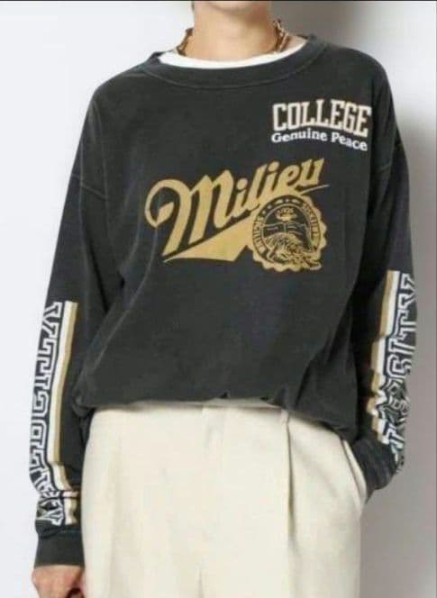 Muse de Deuxieme Class ユーズド加工ロンTee