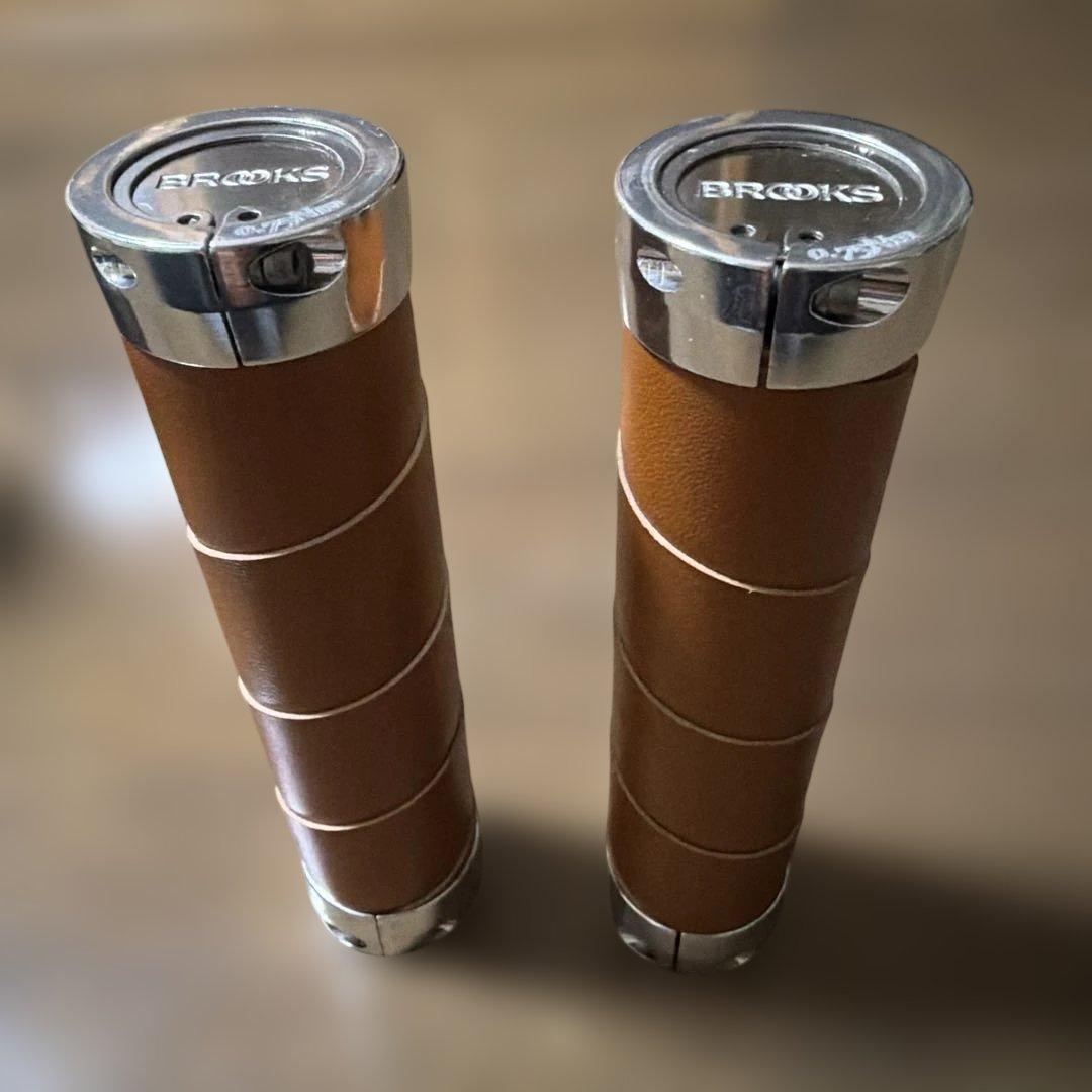 ひ*ろ様 BROOKS SLENDER LEATHER GRIPS ハニー
