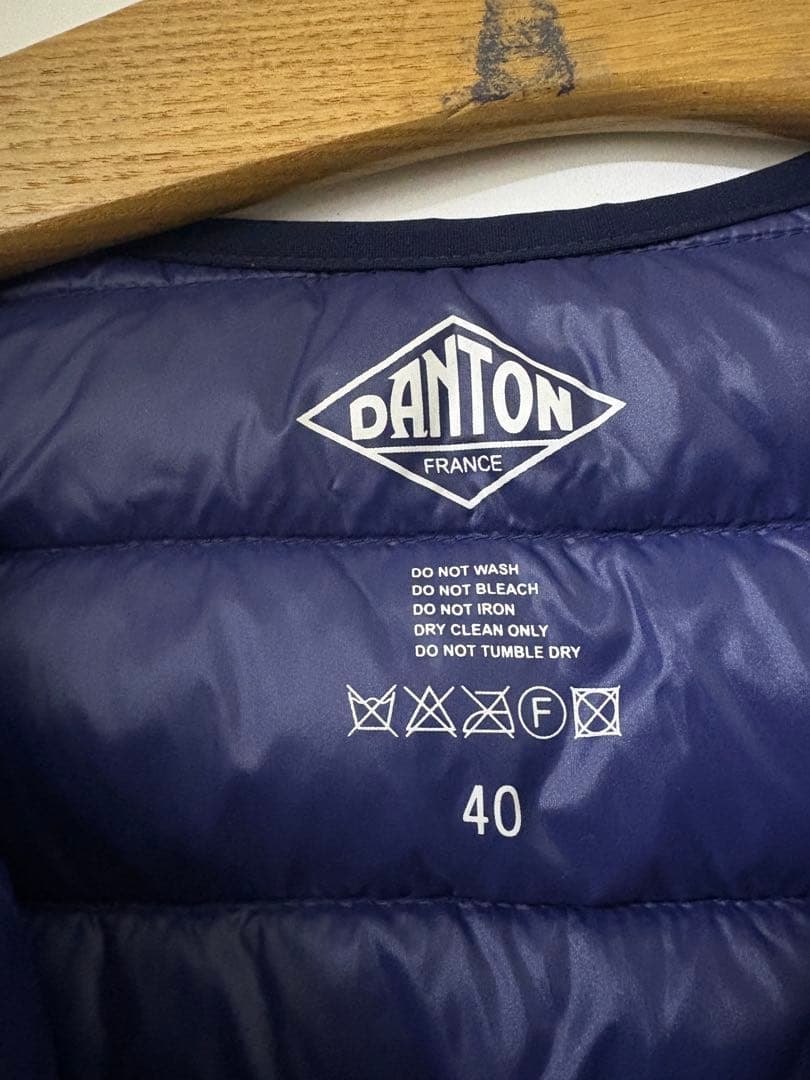DANTON ネイビー ダウンベスト サイズ40