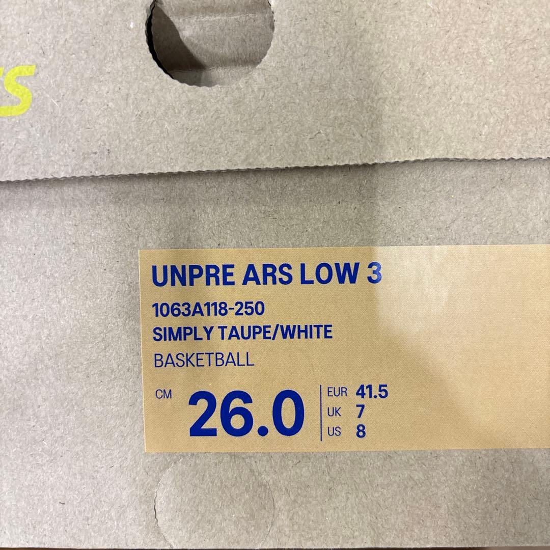 26cm ASICS ballaholic　UNPRE ARS LOW 3