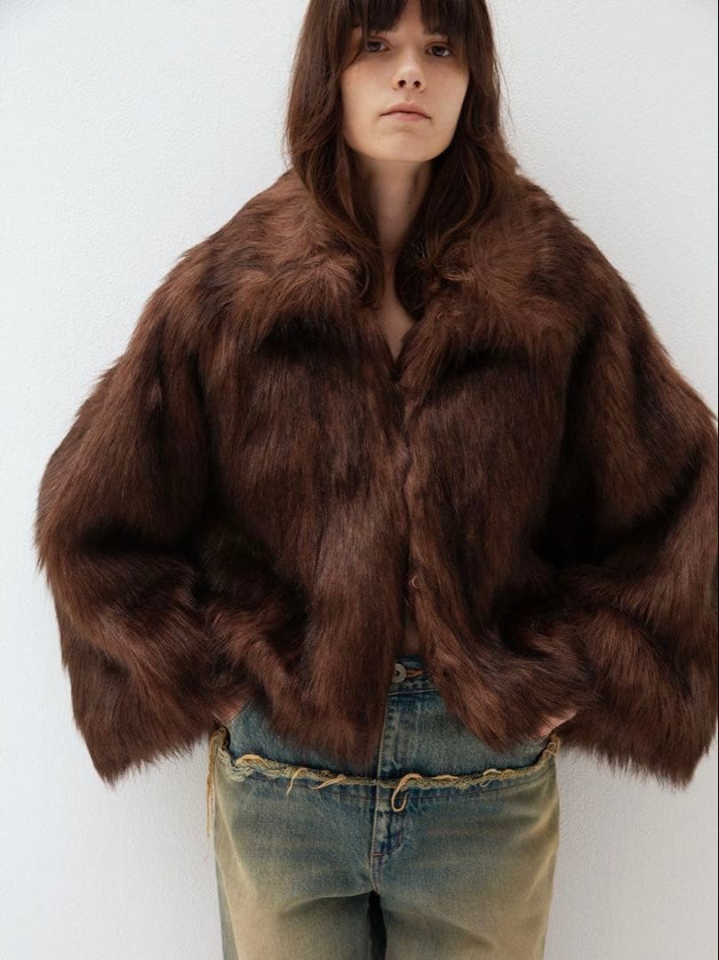 【Mi】leinwande Vegan Fur Jacket ブラウン