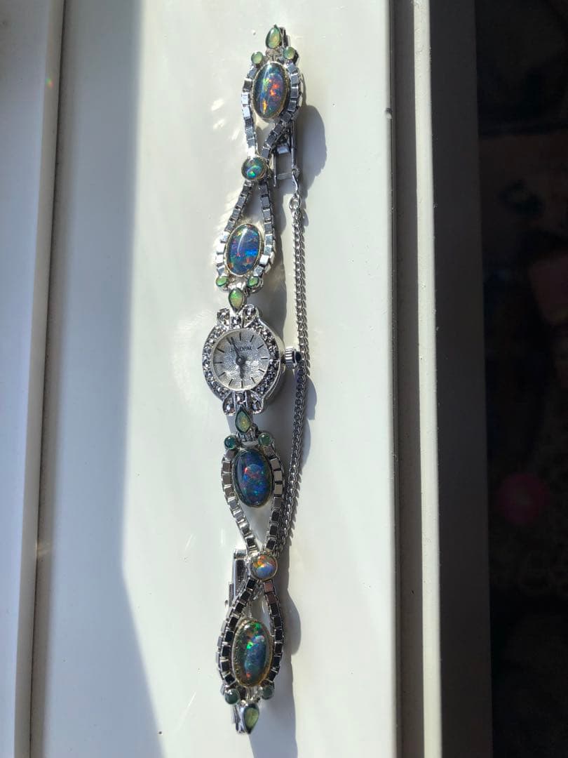 希少✨美品　Janopal オパール　マーカサイト　腕時計