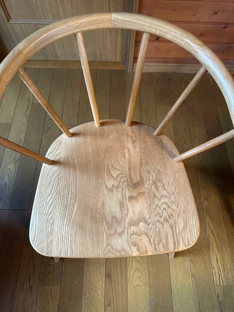 ★★無印良品　ブナ材　アームチェア・丸脚　MUJI　良品計画①