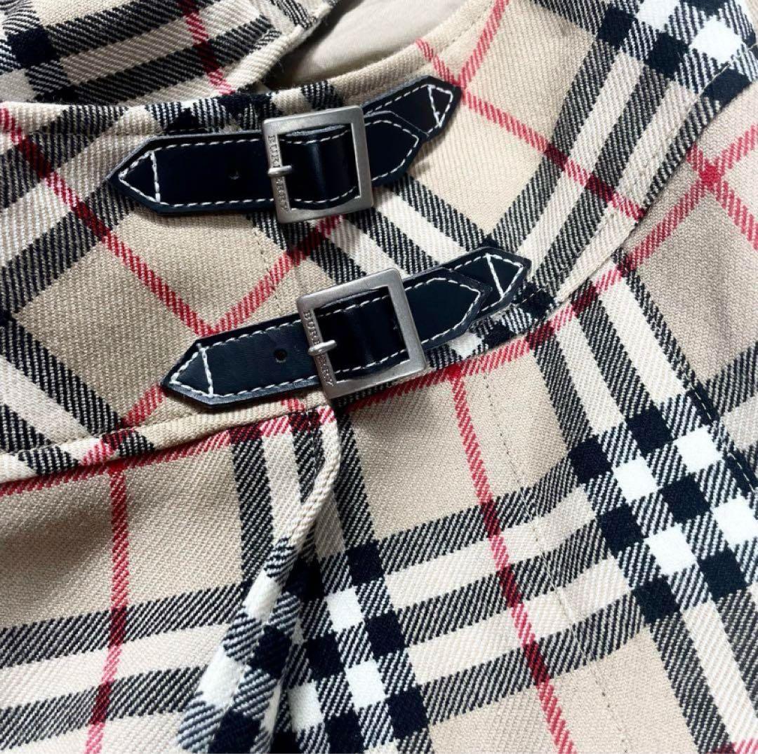 【美品】バーバリーロンドン ノバチェックプリーツ スカート160cm