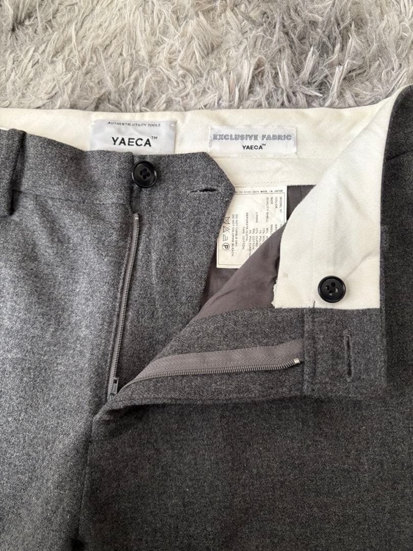 【美品】YAECA ヤエカ 上品 ウール グレー セットアップ Sサイズ