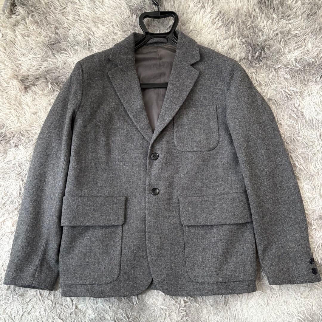 【美品】YAECA ヤエカ 上品 ウール グレー セットアップ Sサイズ