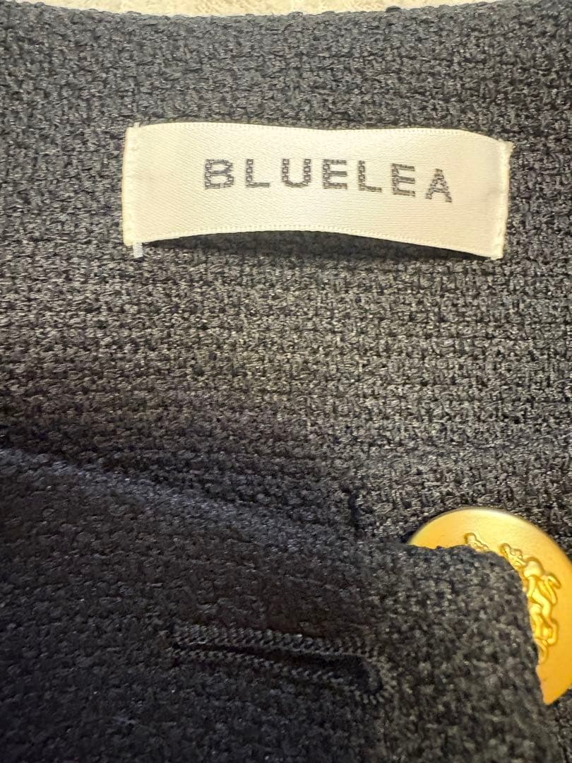 BLUELEA ブルレア　ダブルボタンツイードジャケット ブラック