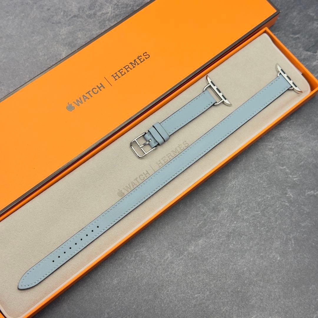 2743 Apple Watch エルメス　ブルーラン　ドゥブルトゥール　二重