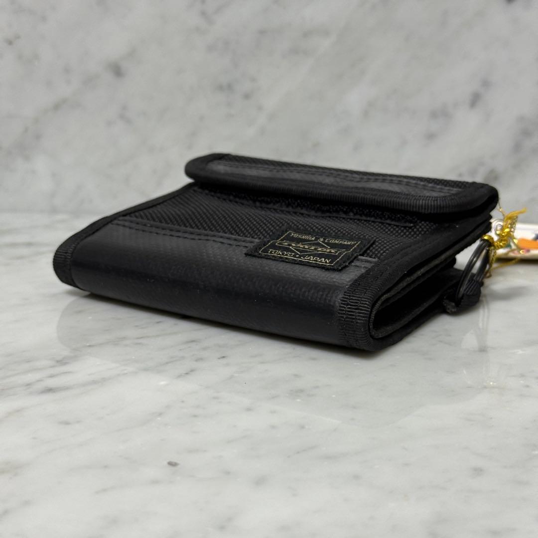 新品 未使用 PORTER ポーター 二つ折り財布 ブラック 黒 ナイロン