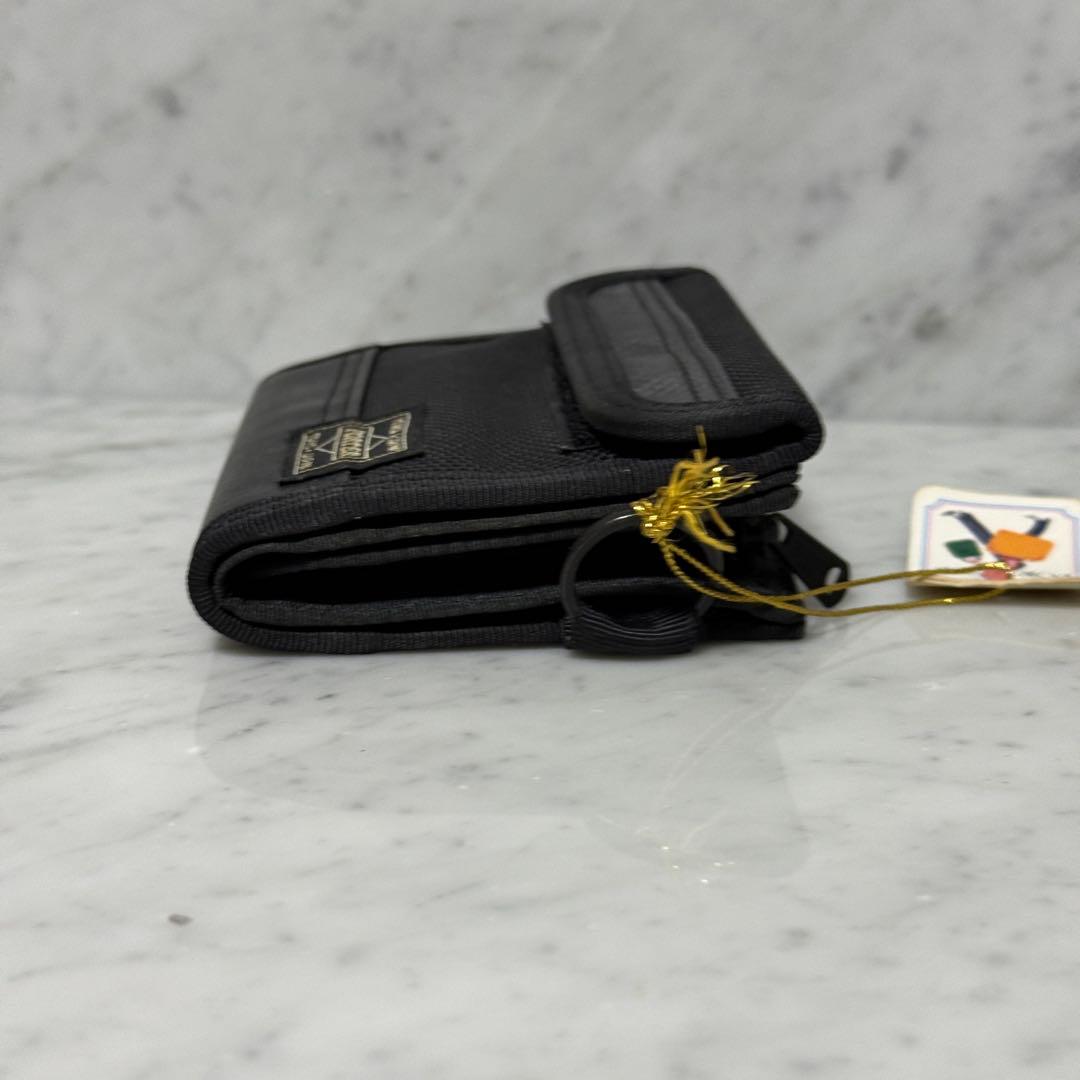 新品 未使用 PORTER ポーター 二つ折り財布 ブラック 黒 ナイロン