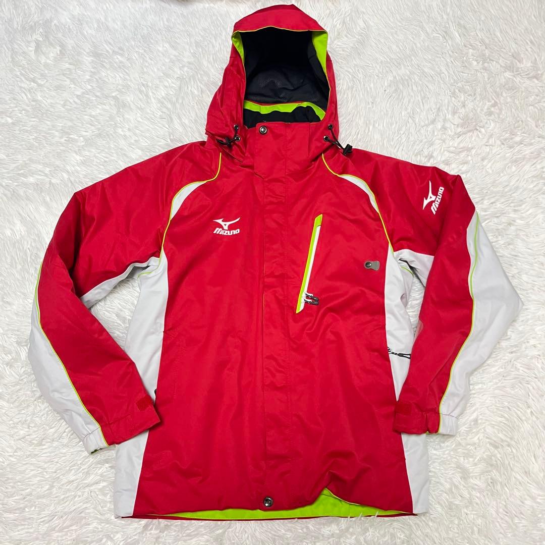 美品 最高級 ミズノ MIZUNO セットアップ スキー ウェア 赤 上下