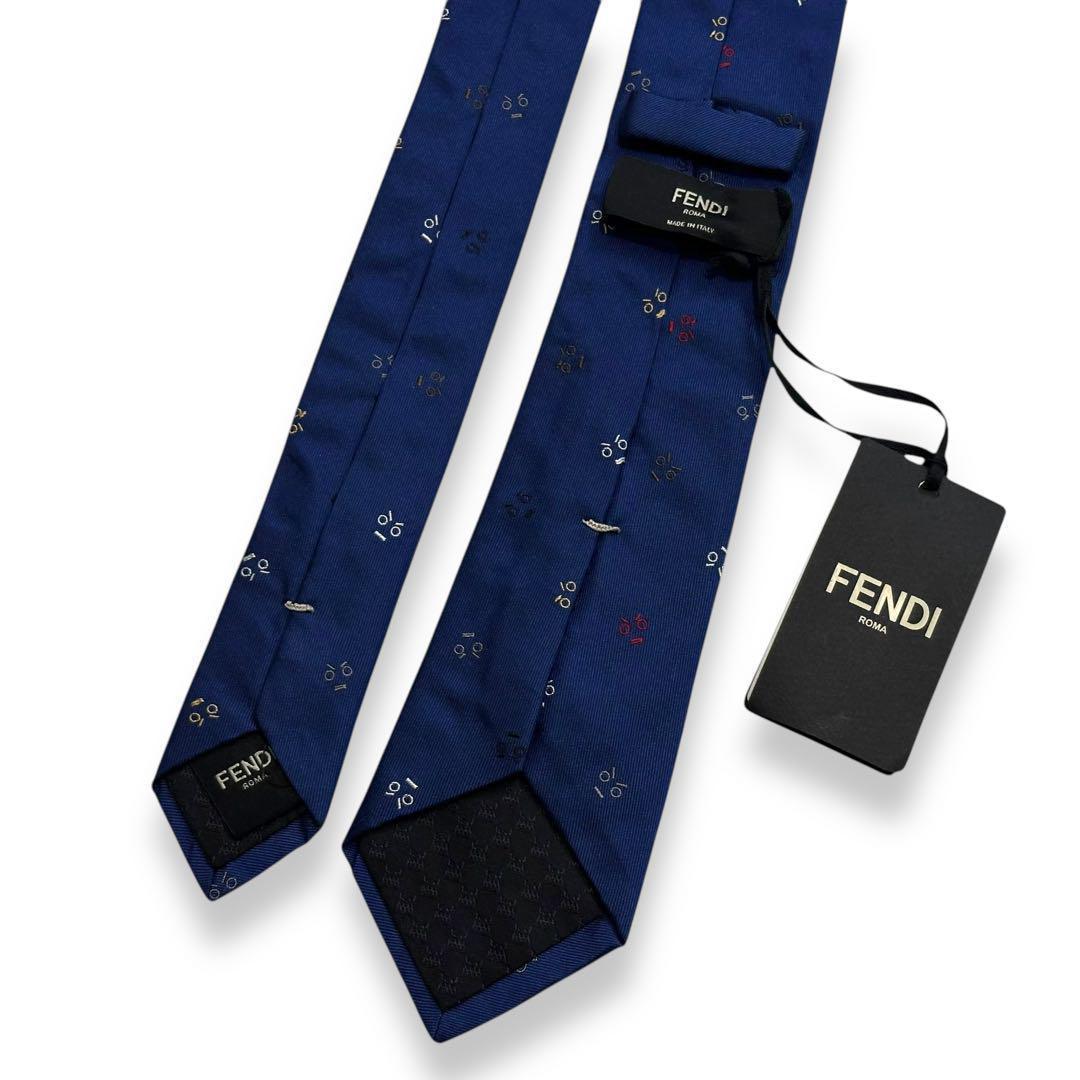 タグ付き✨美品✨FENDI ネクタイ　フェンディ　顔　モンスター　ナロータイ
