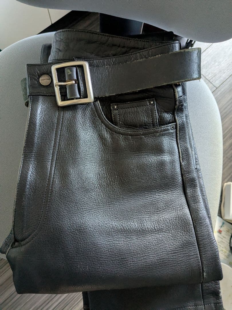 KUSHITANI レザー バイクパンツ Lサイズ ブラック